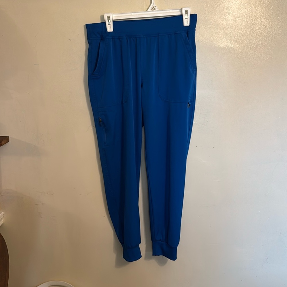 Ava Therese brand jogger scrub bottoms. Royal blue. Size Medium.